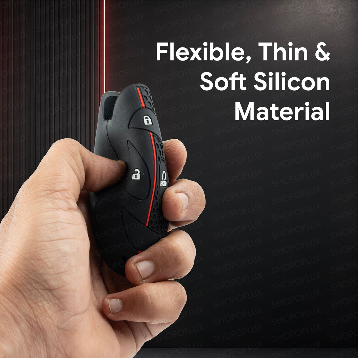 SHOPOFLUX Metal Key Cover Compatible with Hyundai Venue 4 Button Smart Key