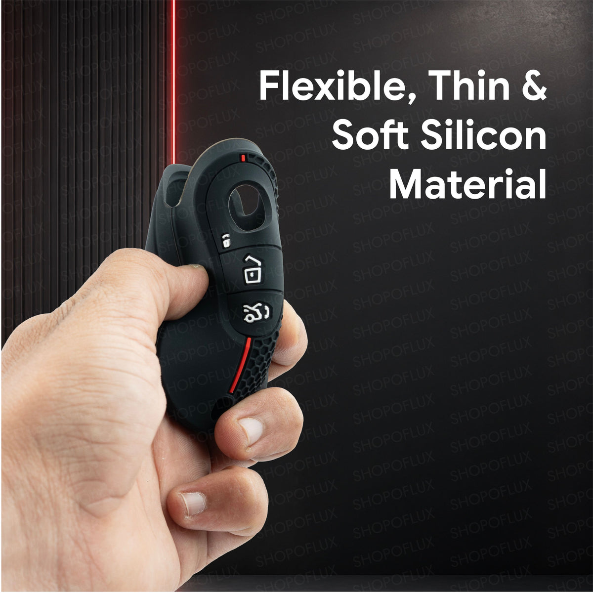SHOPOFLUX Key Cover for Mercedes Benz S Class, G Class, E Class 3 Button Smart Key