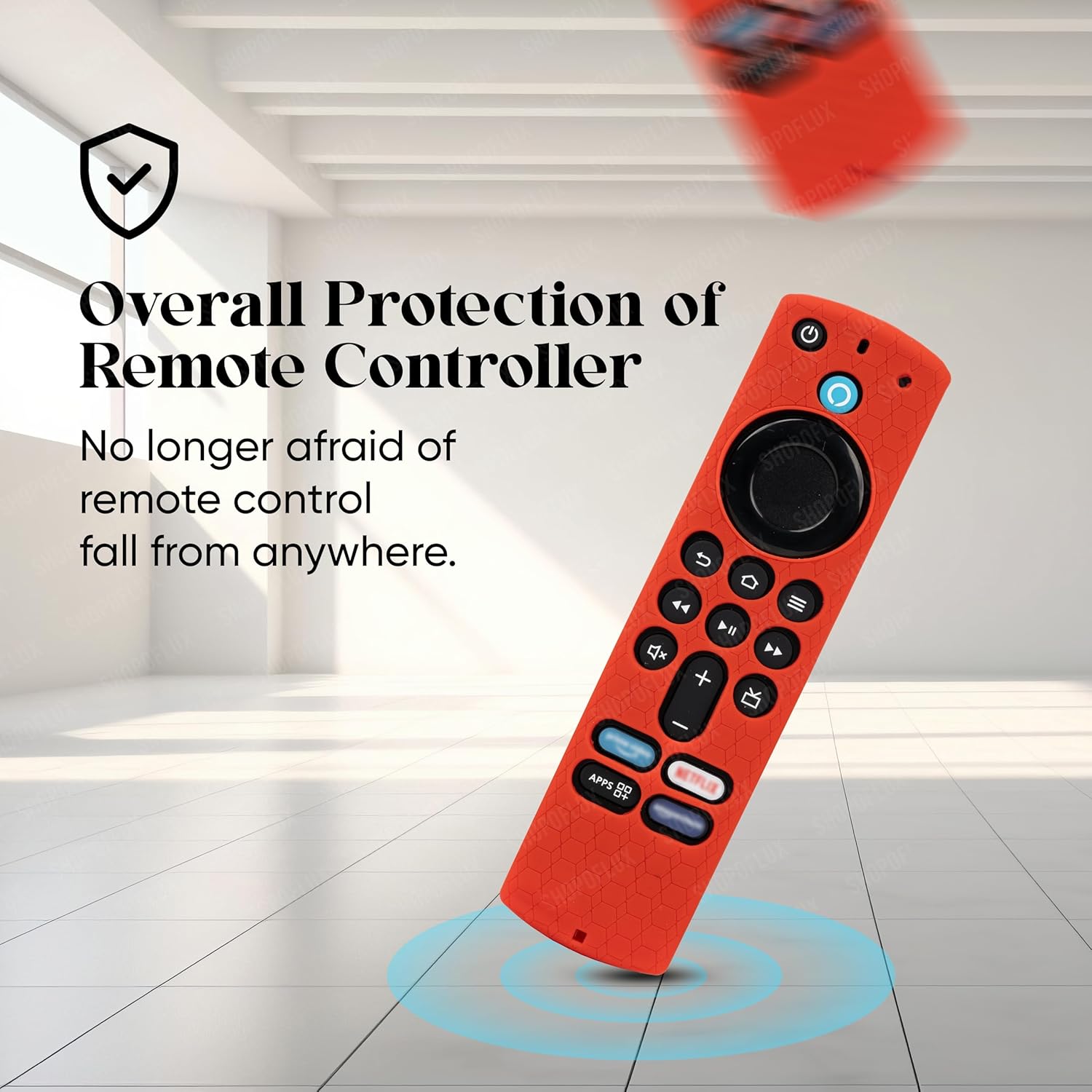 Shopoflux Silicone Remote Cover Compatible with Fire TV Stick (Red) Shopoflux