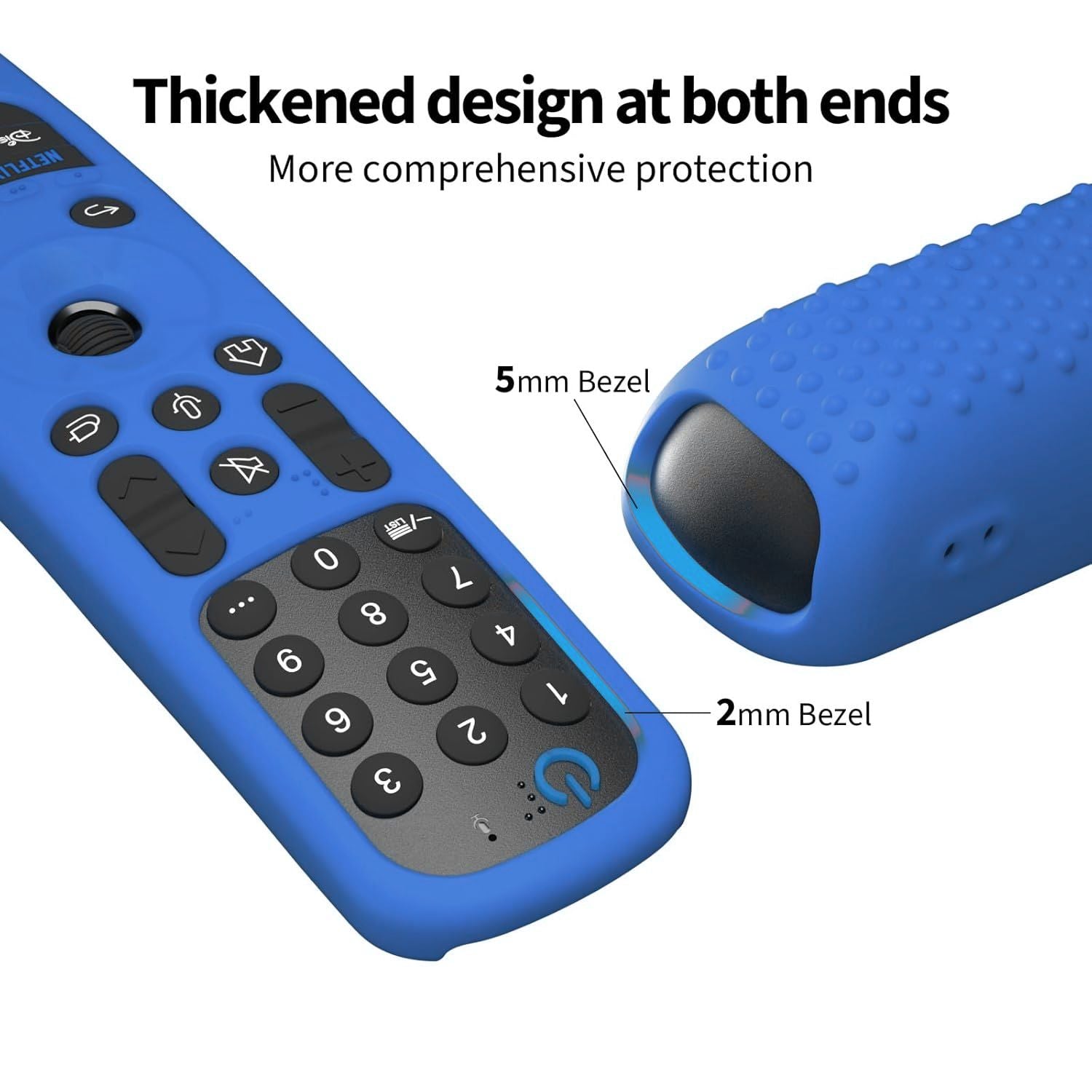 Shopoflux Silicone TV Remote Cover Compatible with LG AN-MR21GA (2021) MR22GA (2022) MR23GA (2023) Magic Remote Case (Blue) Shopoflux