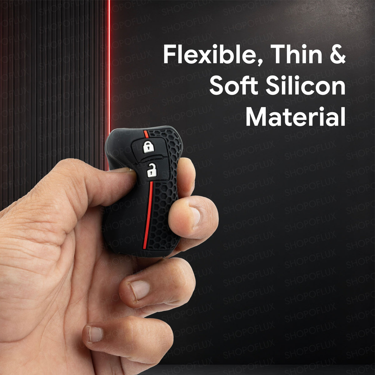 SHOPOFLUX Key Cover Compatible with Baleno, Grand Vitara, XL6, Swift, Brezza, Celerio, Ignis, Ertiga, Dzire, Fronx, Urban Cruiser, Ebella, Rumion, Glanza, Hyryder 2 Button Key
