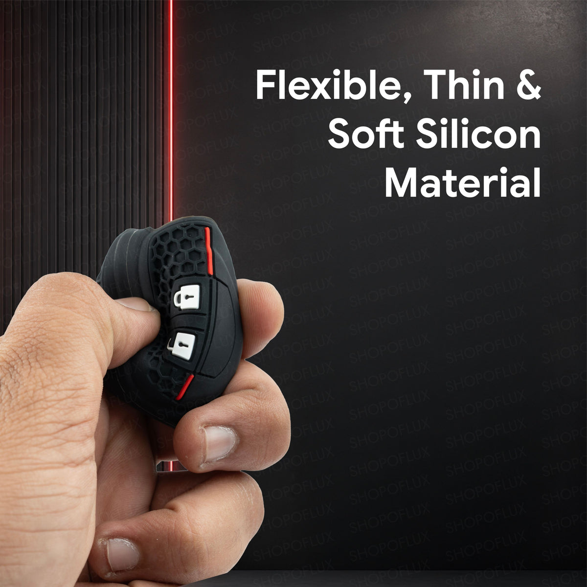 SHOPOFLUX Metal Key Cover Compitable For Suzuki Swift | Ertiga | Wagonr | Celerio | Swift Dzire | Alto | Fronx | Breza | S Presso | Ignis 2 Button Remote Key