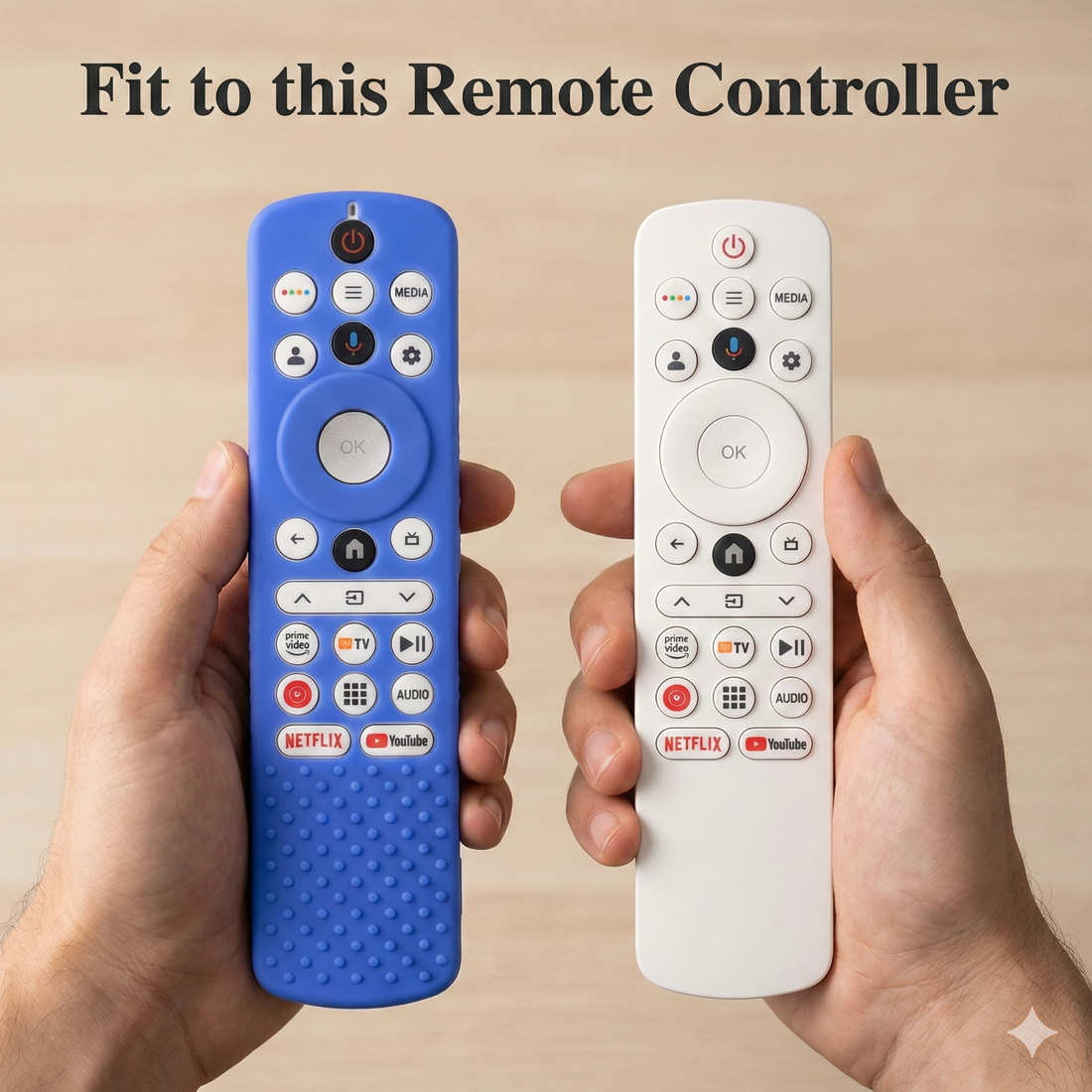SHOPOFLUX Silicone TV Remote Cover Compatible with Haier Smart TV Protective Case with Lanyard (Blue) Shopoflux