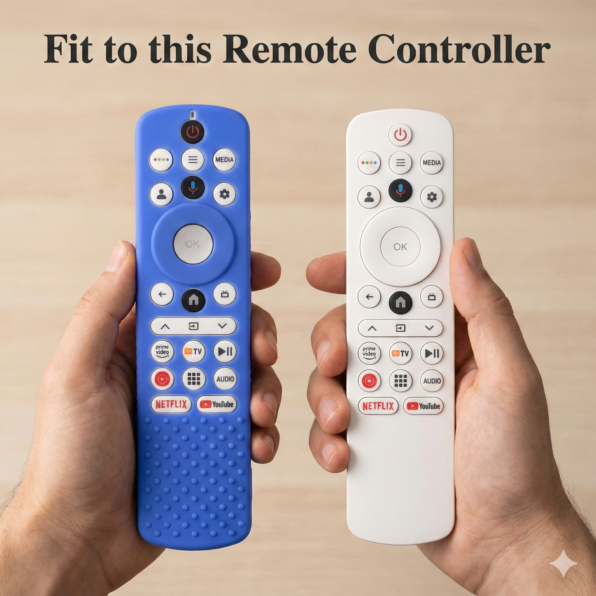 SHOPOFLUX Silicone TV Remote Cover Compatible with Haier Smart TV Protective Case with Lanyard (Blue) Shopoflux
