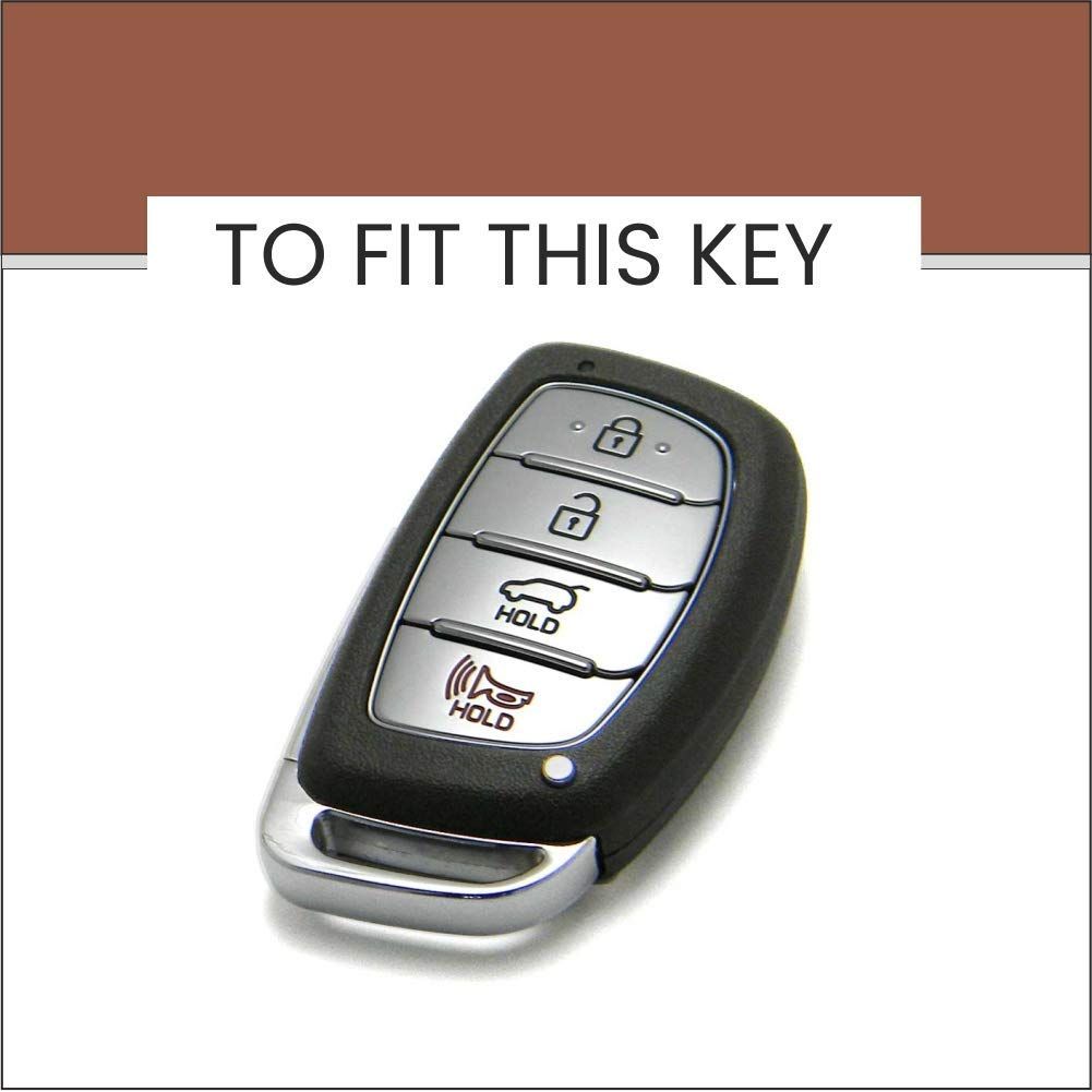 Shopoflux® Silicone Key Cover Compatible with Hyundai i20 Asta 2021 | Creta | Alcazar | Elantra | Tucson Smart Key Black 1