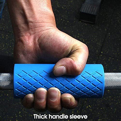 SHOPOFLUX Silicon Gym Dumbbell And Barbell Grips|Fat Bar Grip Fit Standard Barbell, Dumbell Handles, Bicep, Pull Up Bar, Rope Grips For Weight Lifting Fitness Training Pack Of 2