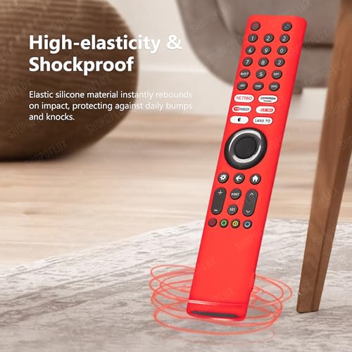 Shopoflux Silicone TV Remote Cover 'Compatible with' Xiaomi Mi Tv FX Series Remote XMRM-21 Protective Case (RED) Shopoflux