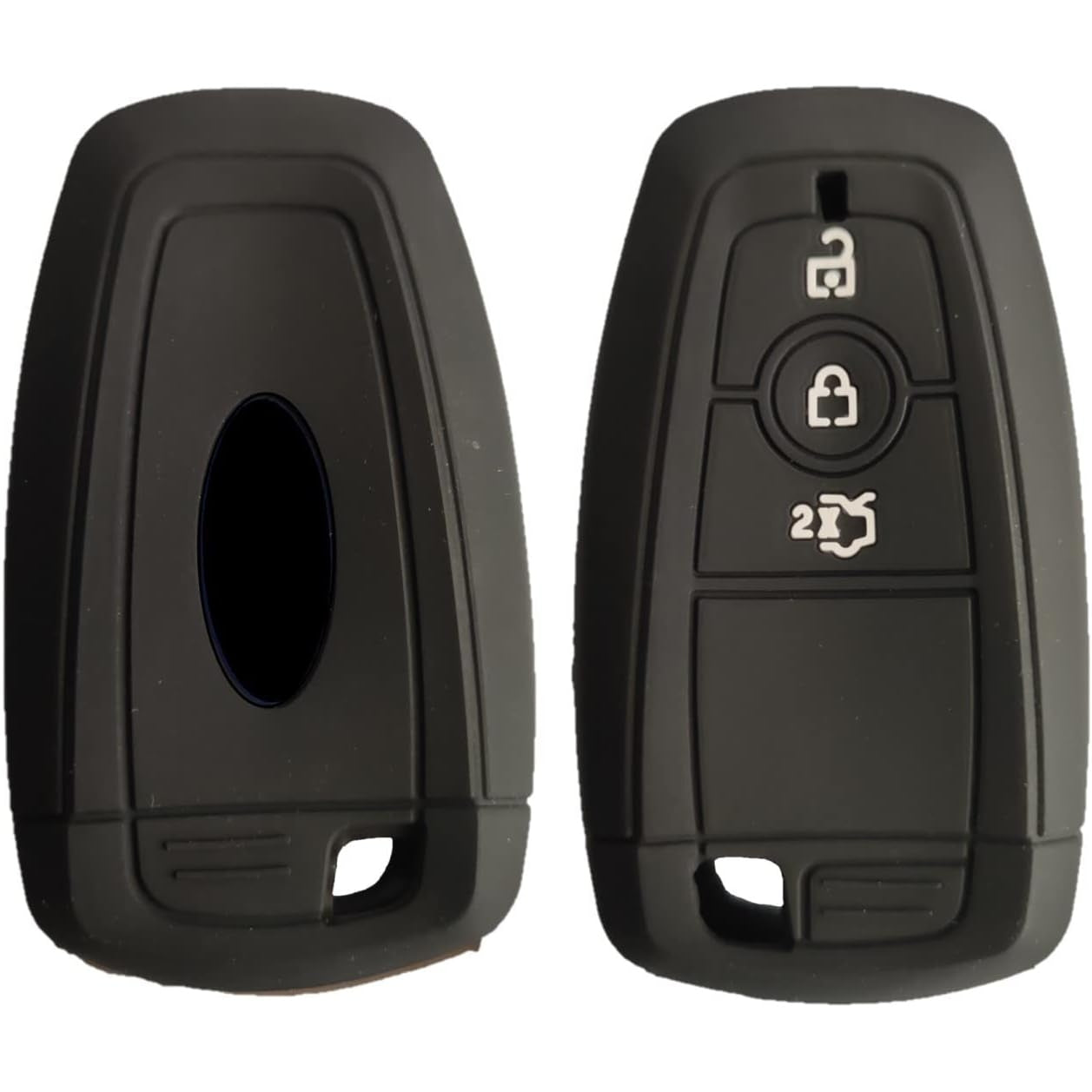 Shopoflux® Silicone Smart Key Cover Compatible with New Ford Ecosport Titanium Pack 2 Black Silicon
