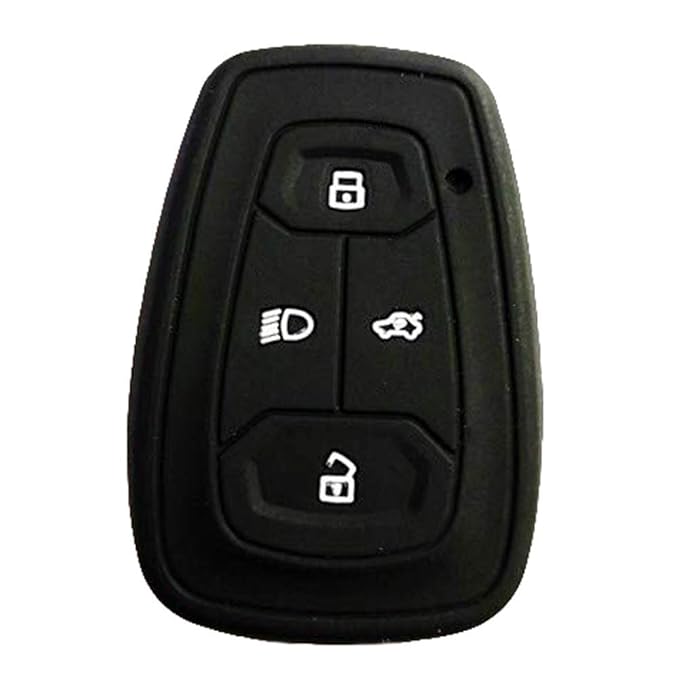 Shopoflux® Silicone Smart Key Cover Compatible with Tata Nexon | Harrier | Safari 2021 | Altroz | Tigor | EV | Punch Tiago EV Electric Black