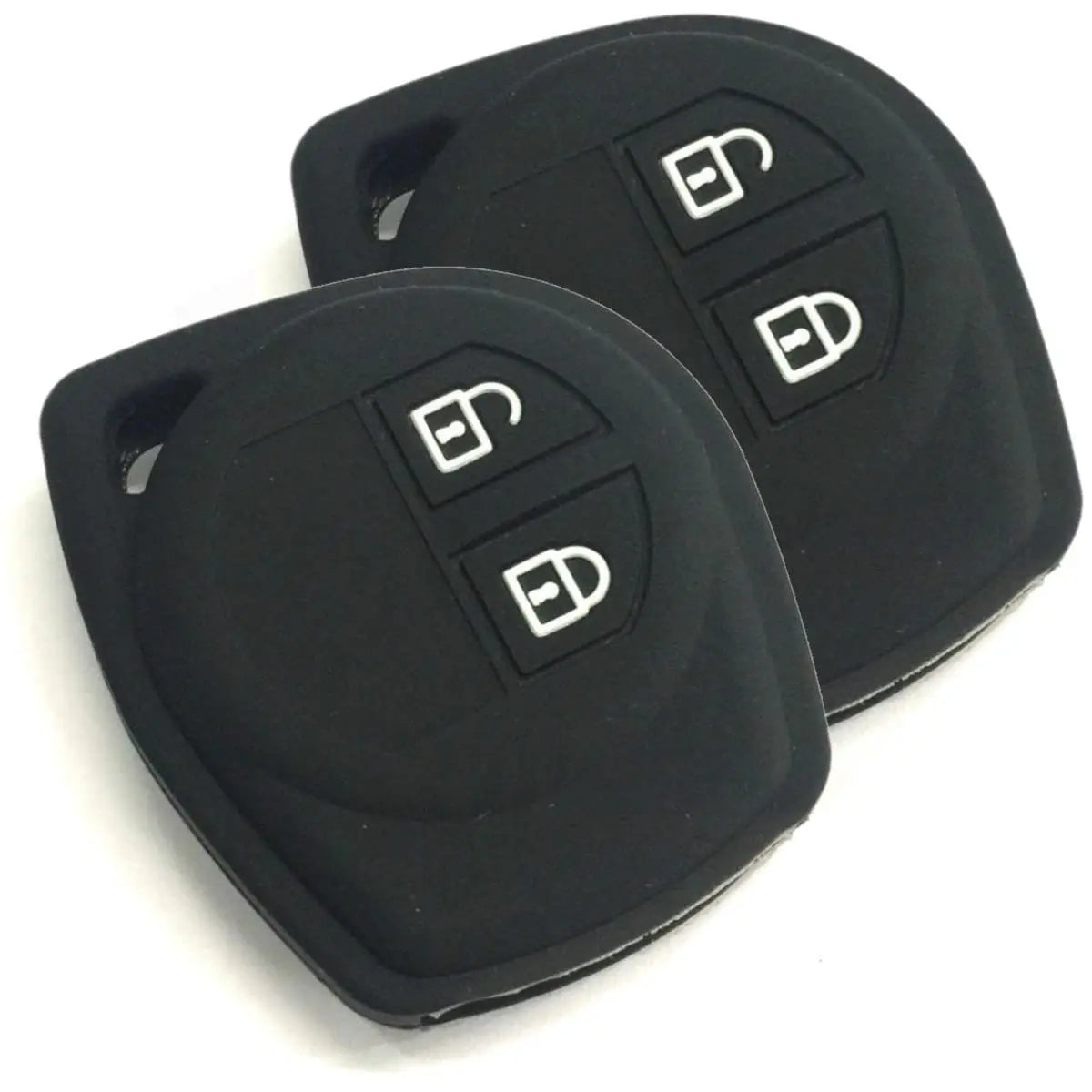 Shopoflux® Silicone Key Cover Compatible with Toyota and Suzuki Swift, XL6, Wagonr, Ignis, Ciza, Baleno, Scross, Vitara Brezza, Ertiga, Celerio, Dzire, Alto, Fronx Pack of 2 Black