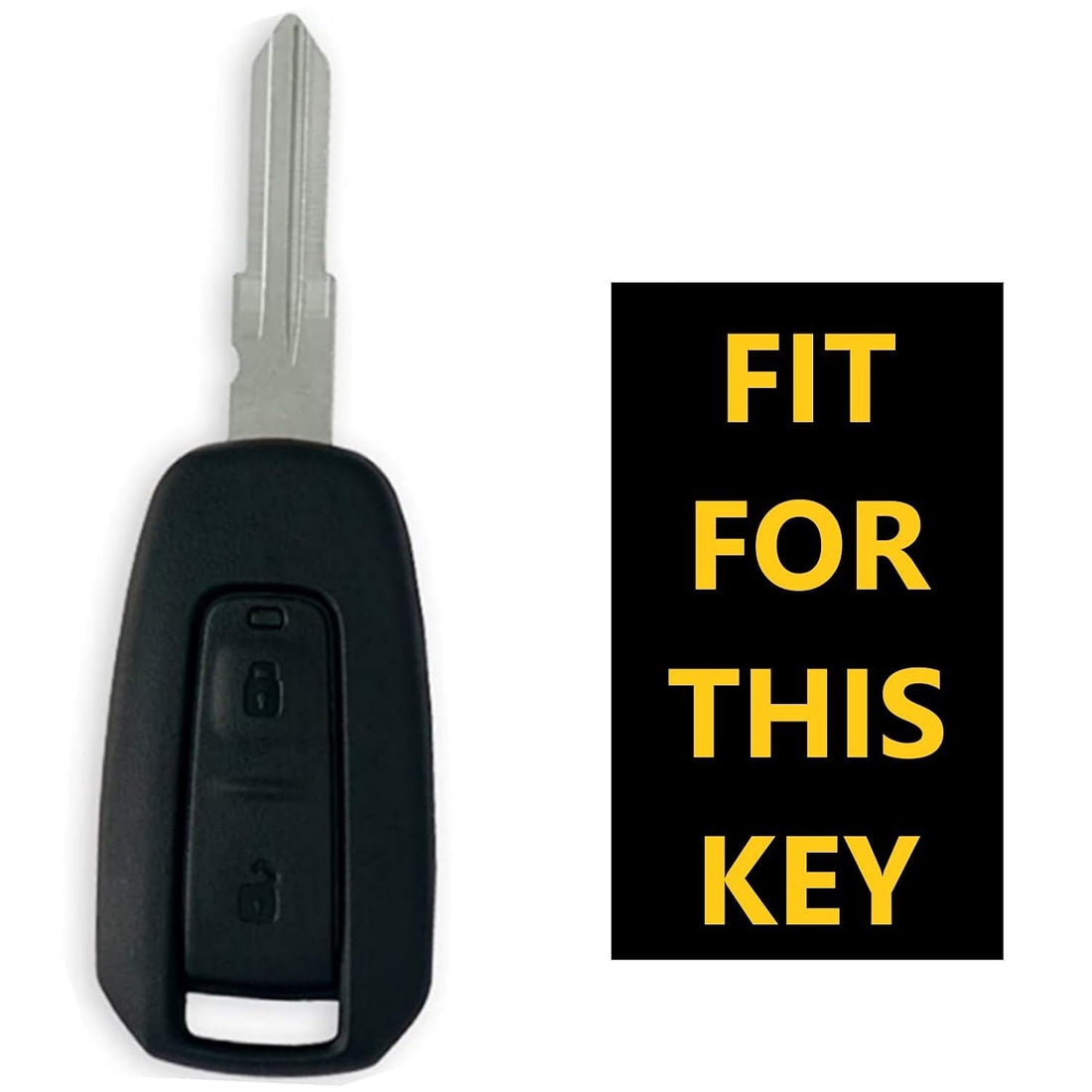 SHOPOFLUX Metal Key Cover Compatible for Tata Vista, Manza, Indica, Indigo 2 Button Key