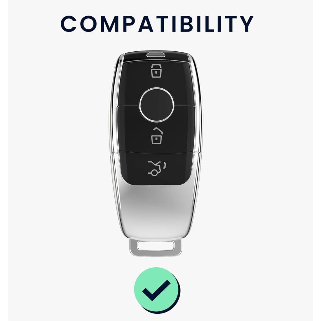 SHOPOFLUX TPU Car Key Cover Compatible for Mercedes Benz E - Class S - Class A - Class C - Class G - Class 2020 Onwards New Smart Key - Black