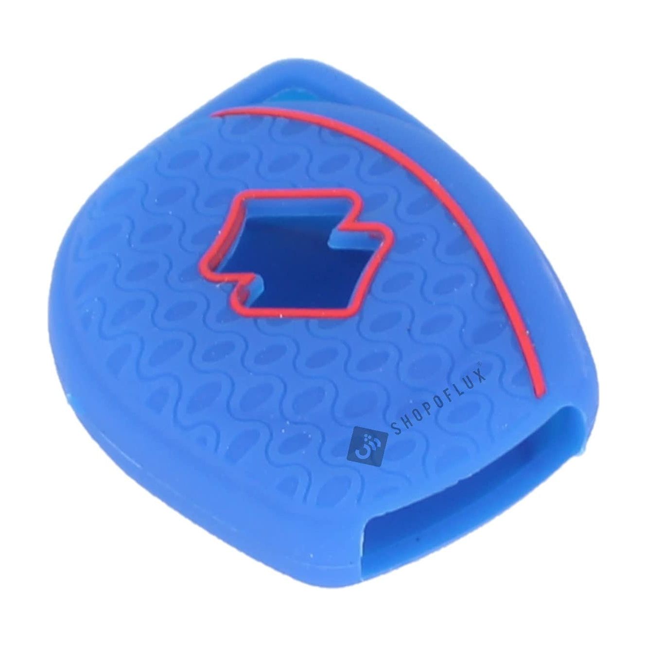 Shopoflux® Silicone Key Cover Compitable with Swift | Wagonr | Celerio | Swift Dzire | Alto | Eeco | Breza | S Presso | Ignis 2 Button Remote Key Blue 2