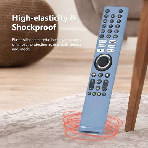 Shopoflux Silicone TV Remote Cover 'Compatible with' Xiaomi Mi Tv FX Series Remote XMRM-21 Protective Case (Sky Blue) Shopoflux