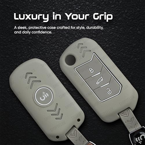 SHOPOFLUX Metal Key Cover Compatible with Mahindra Scorpio N | 3XO | XUV 300 | Marazzo | XUV 700 | XUV 400 ev | Bolero | Thar Roxx 3 Button Flip Key Shopoflux