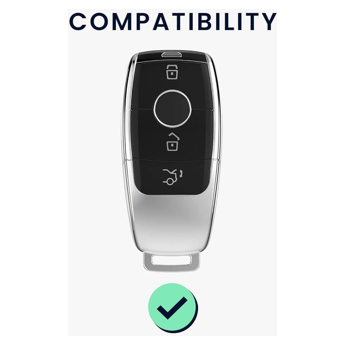 SHOPOFLUX Metal TPU Key Cover Compatible for Mercedes Benz E - Class S - Class A - Class C - Class G - Class 2020 Onwards New Smart Key
