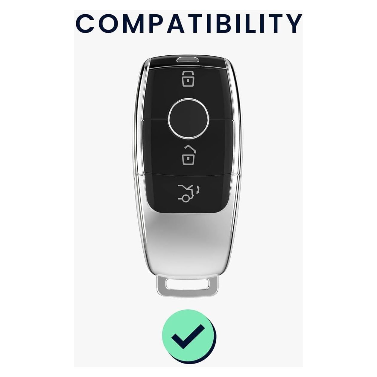 SHOPOFLUX Metal TPU Key Cover Compatible for Mercedes Benz E - Class S - Class A - Class C - Class G - Class 2020 Onwards New Smart Key