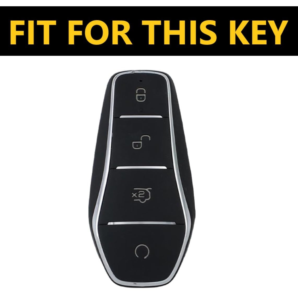 SHOPOFLUX TPU Car Key Cover Compatible for BYD Atto 3, SEAL, eMAX 7, Sealion 7 - Black