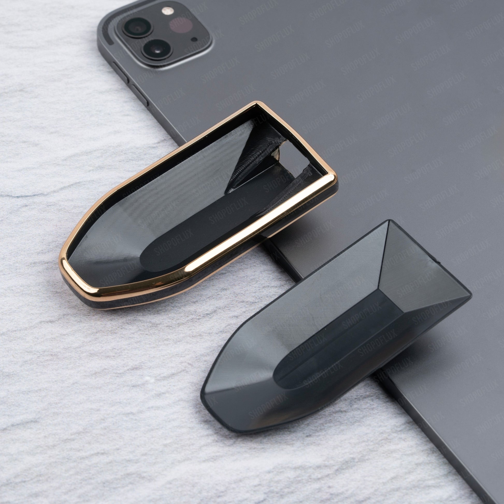 SHOPOFLUX TPU Key Cover Compatible with Mahindra BE 6, XEV 9 EV, XUV 7XO Smart Key (White & Black Pack of 2) Shopoflux