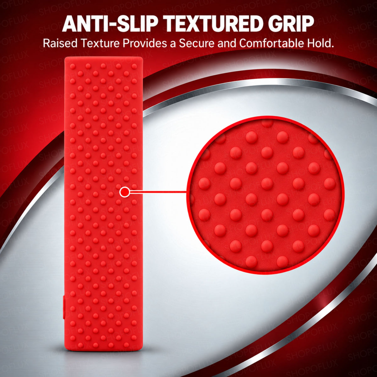 SHOPOFLUX Silicone Tv Remote Cover Compatible with Samsung Smart Tv Remote Without Sollar [Remote NOT Included] (Red)