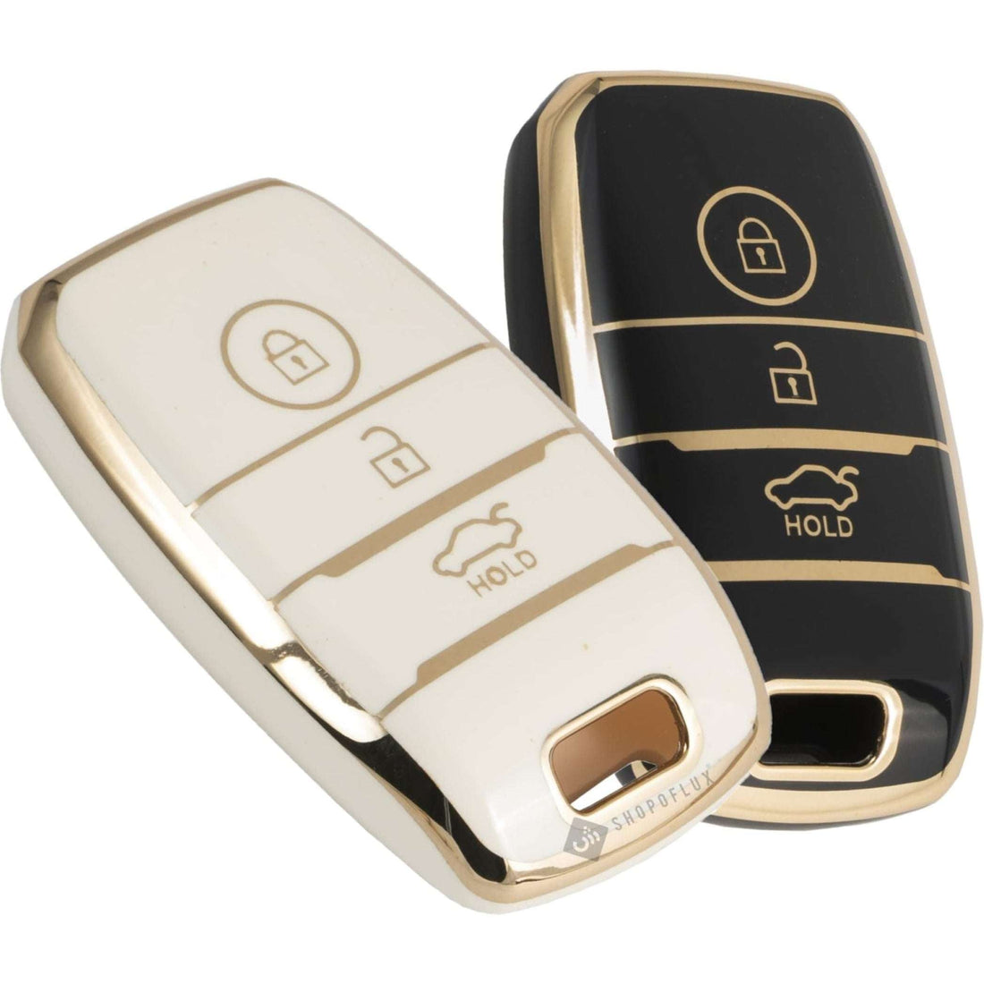 SHOPOFLUX TPU Key Cover Compatible with Kia Sonet | Carens | Seltos 3 Button Smart Key Only