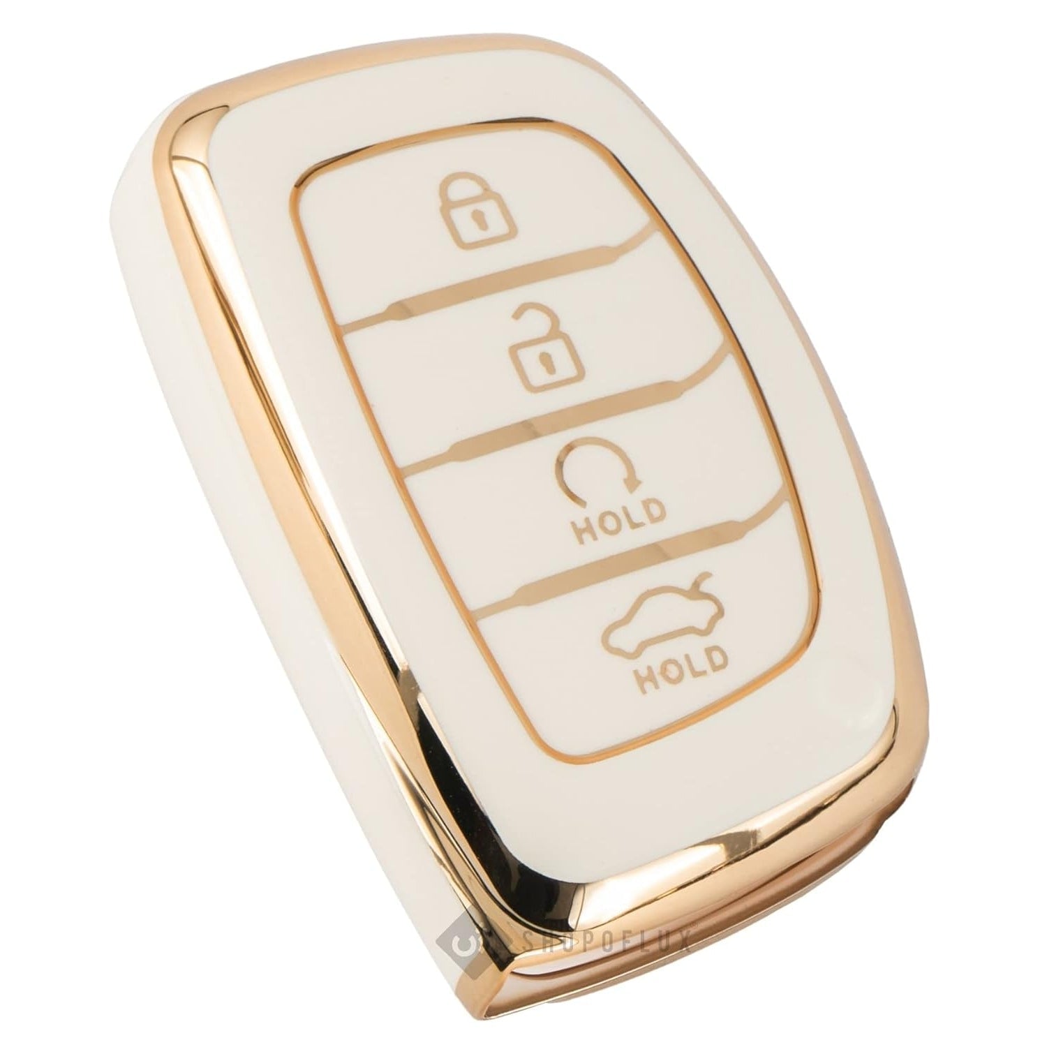 Shopoflux® TPU Key Cover Compatible with Hyundai Alcazar and Creta Car 4 Button Smart Key