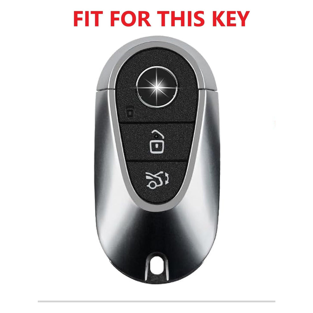 SHOPOFLUX Key Cover for Mercedes Benz S Class, G Class, E Class 3 Button Smart Key
