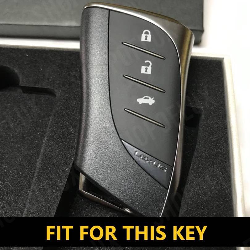 SHOPOFLUX Metal Key Cover Compitable with Lexus NX 350h,RX 350h,RX 500h,LX 500d 3 Button Smart Black Shopoflux