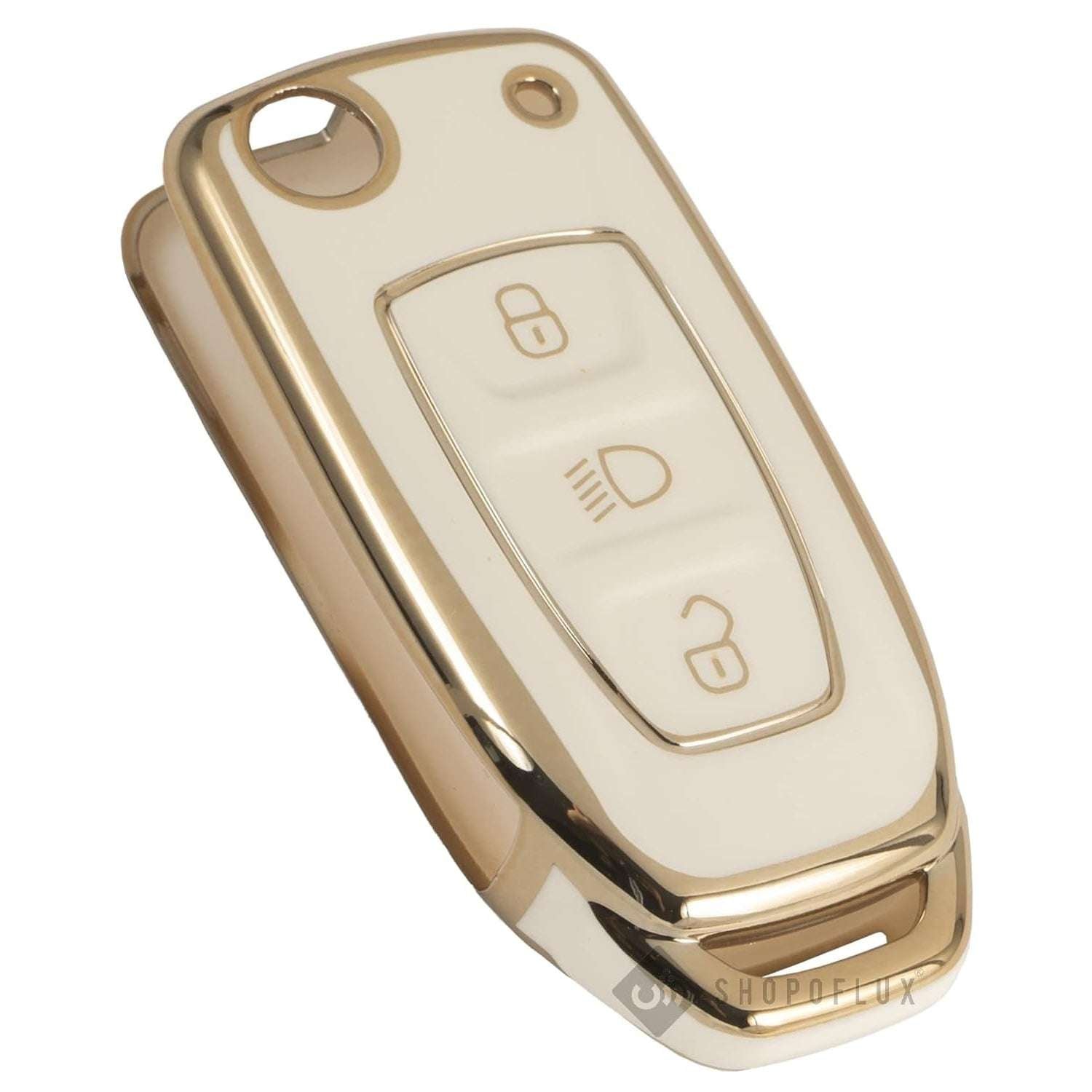 Shopoflux® TPU Key Cover Compatible with Tata Tiago | Nexon | Altroz | Safari | Storme | Zest | Bolt | Tigor | Punch | Hexa 3 Button Flip Key