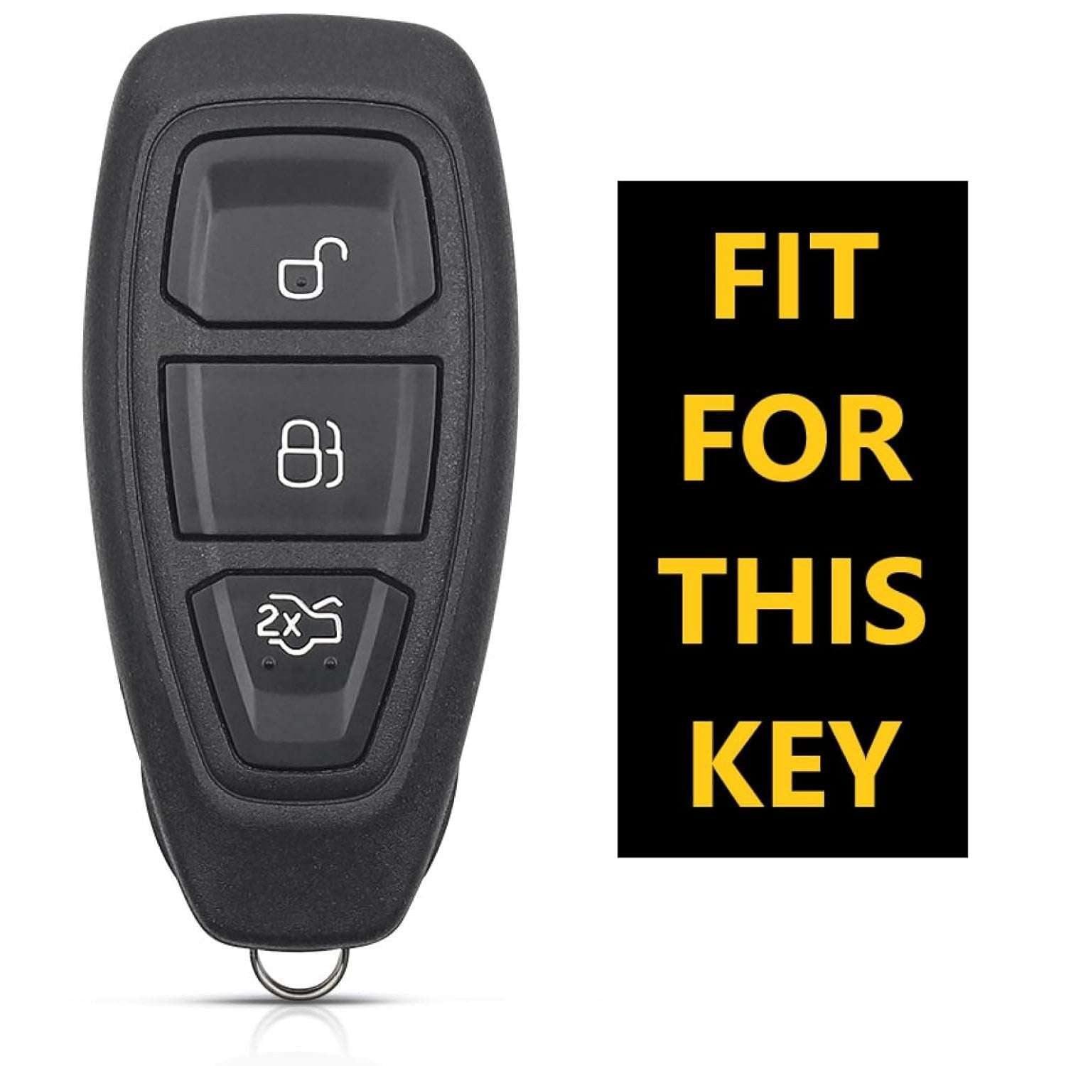 SHOPOFLUX Metal Key Cover Compatible for Ford Ecosport 3 Button Smart Key
