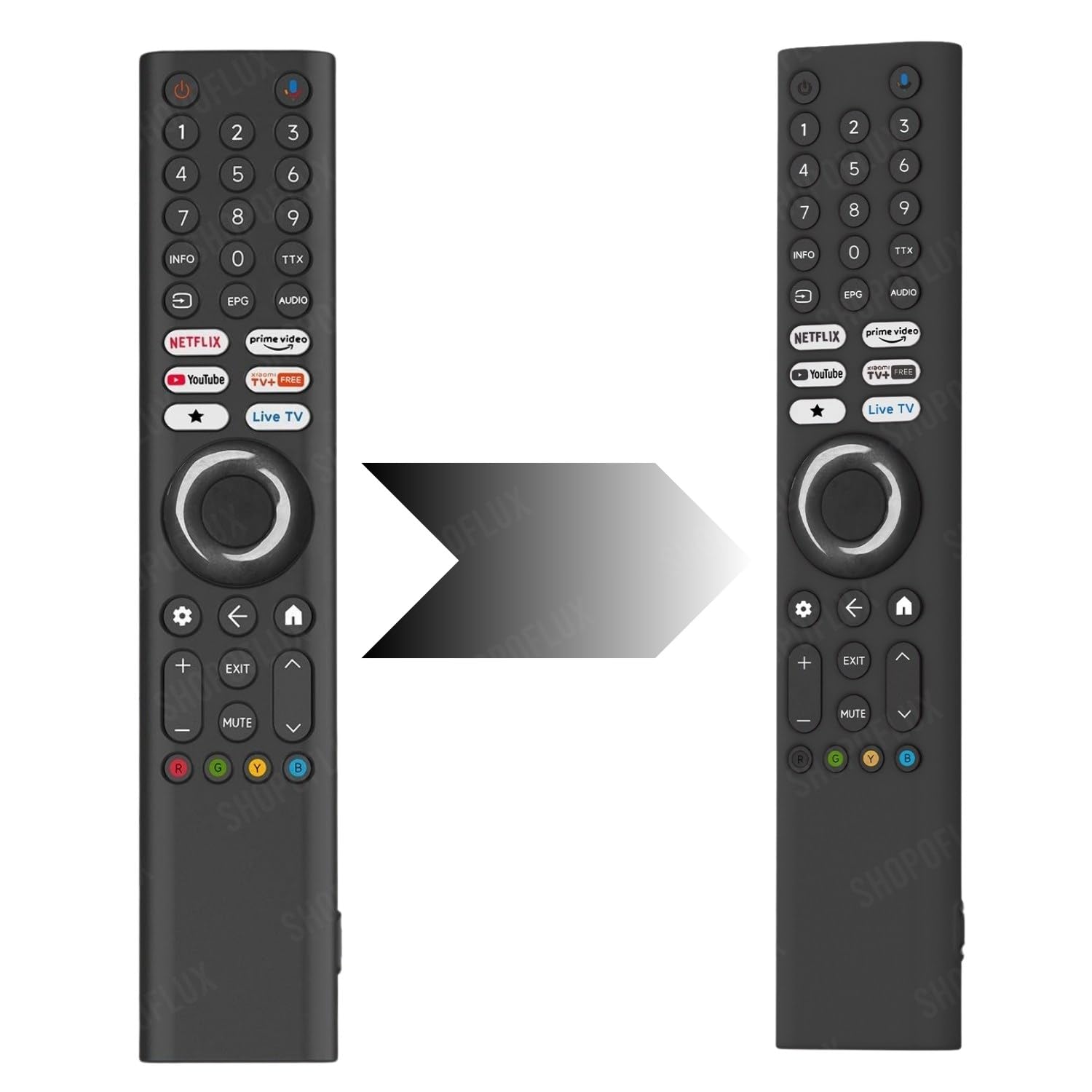 Shopoflux Silicone TV Remote Cover 'Compatible with' Xiaomi Mi Tv FX Series Remote XMRM-21 Protective Case (Black) Shopoflux