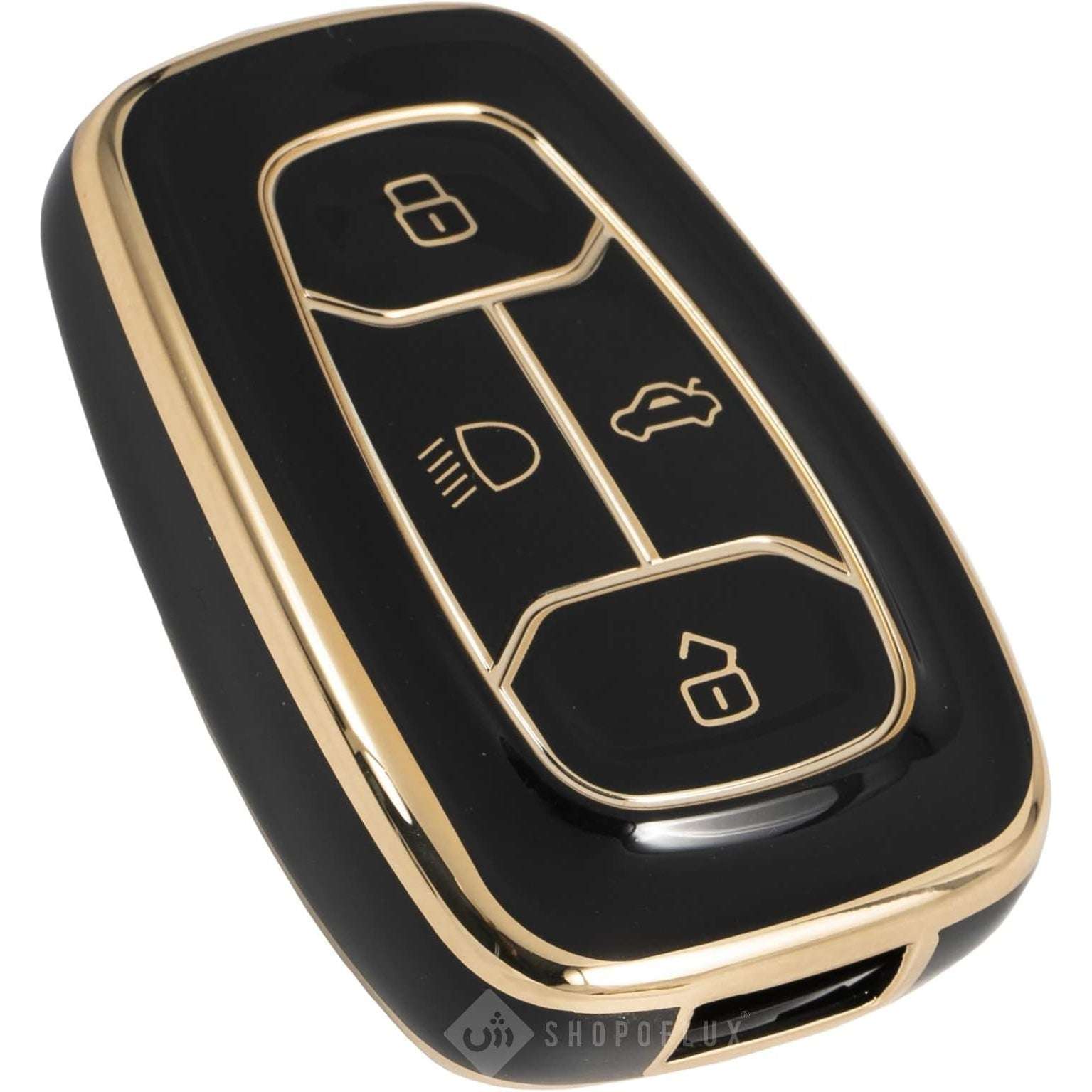 Shopoflux® TPU Key Cover Compatible with Tata Nexon | Harrier | Safari | Altroz | Tigor | EV | Punch | Tiago EV Electric 4 Button Smart Key Only