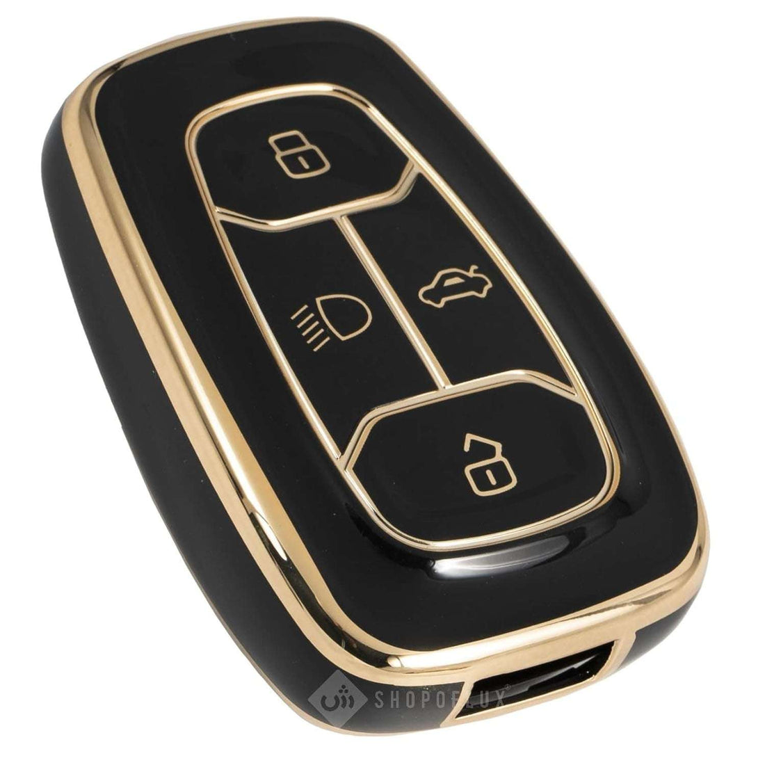 SHOPOFLUX TPU Key Cover Compatible with Tata Nexon | Harrier | Safari | Altroz | Tigor | Ev | Punch | Tiago Ev Electric 4 Button Smart Key Only
