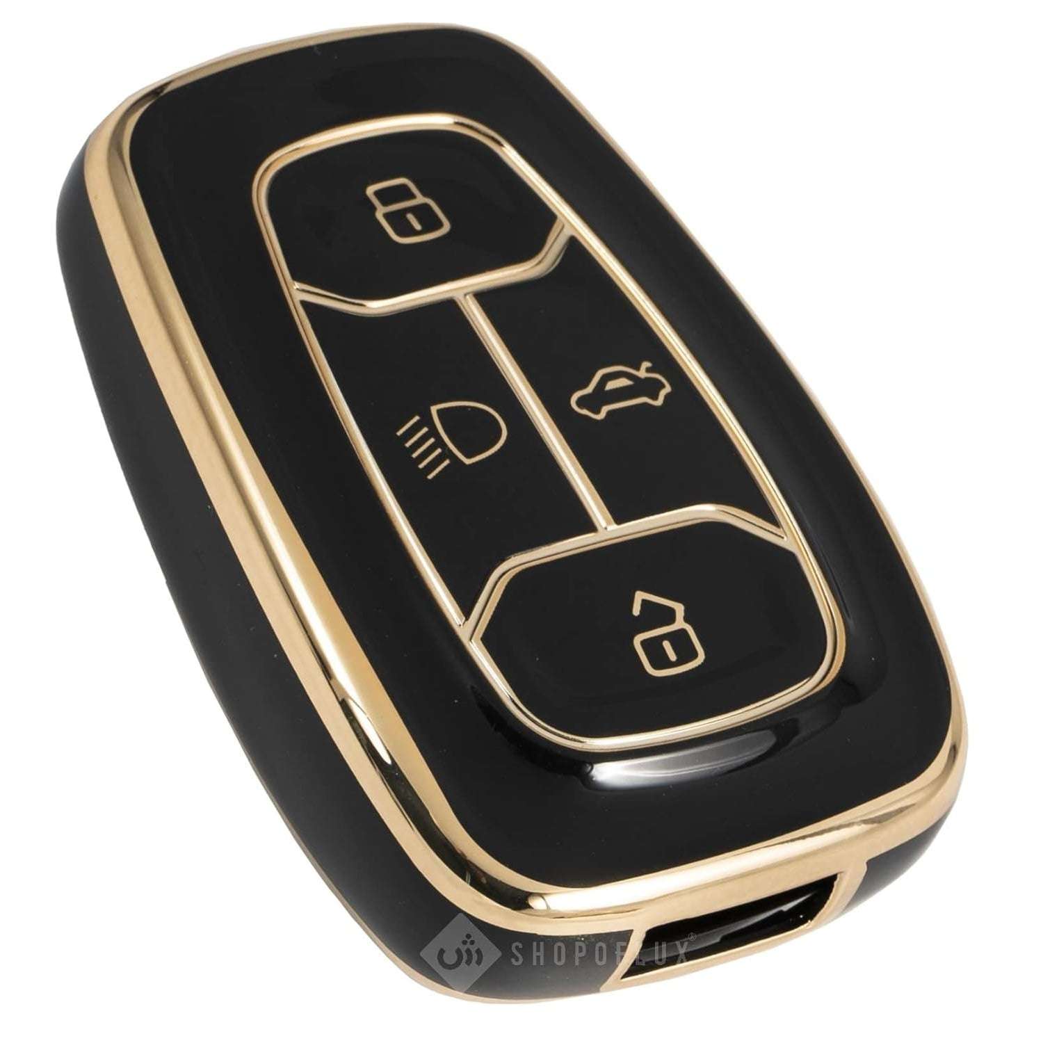 SHOPOFLUX TPU Key Cover Compatible with Tata Nexon | Harrier | Safari | Altroz | Tigor | Ev | Punch | Tiago Ev Electric 4 Button Smart Key Only