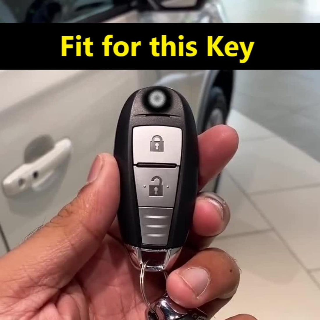 SHOPOFLUX Metal Key Cover Compatible with Baleno | Breeza | S Cross | Ciaz | Swift 2 Button Smart Key