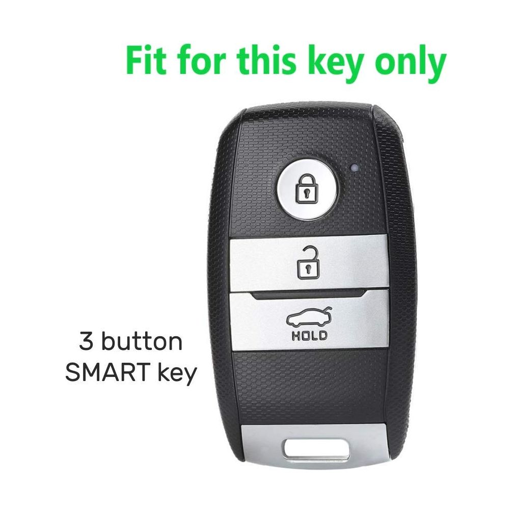 Shopoflux® Silicone Key Cover Compatible with Kia Seltos Smart Key Pack of 2 Black