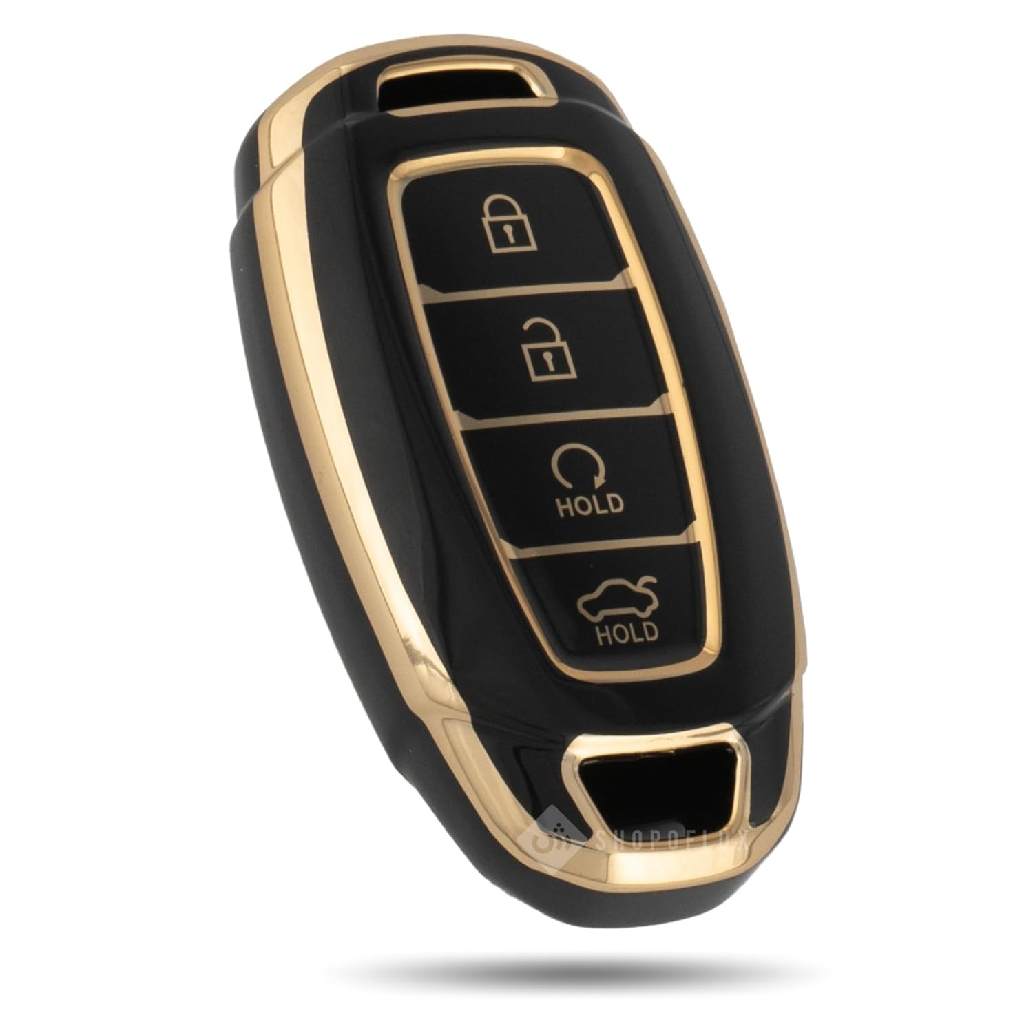 Shopoflux® TPU Key Cover Compatible with Hyundai Verna 2023 2024 | i20 Facelift N Line N8 Car 4 Button Smart Key