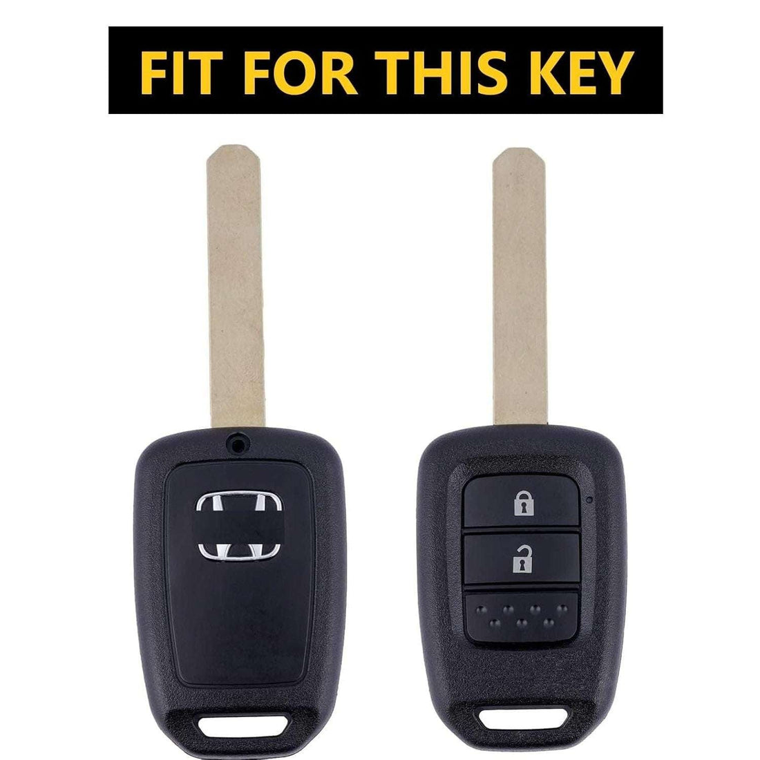 SHOPOFLUX Metal Key Cover Compatible for Honda City | BRV | WRV | CRV | Jazz | Amaze 2 Button Key