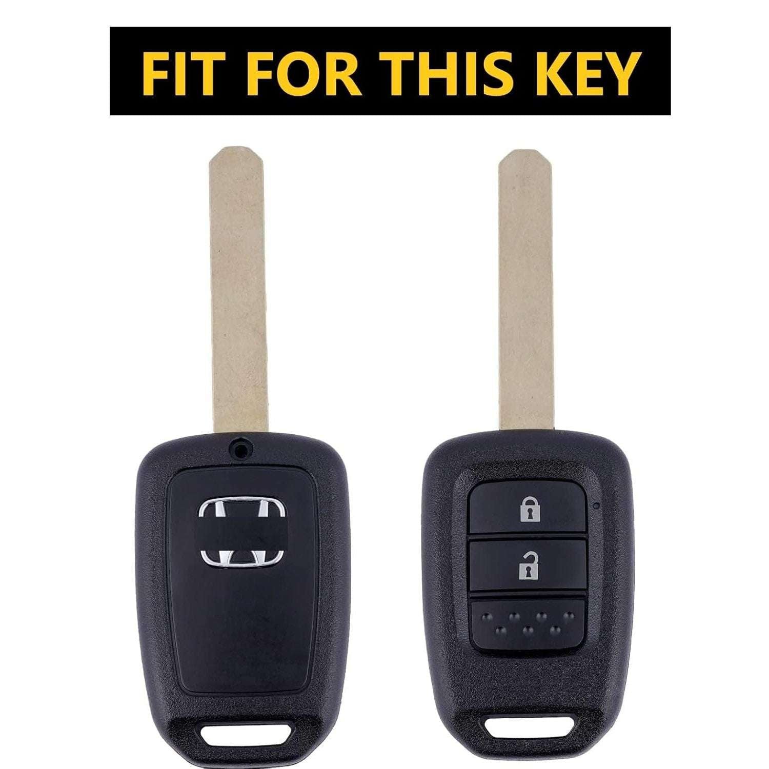 SHOPOFLUX Metal Key Cover Compatible for Honda City | BRV | WRV | CRV | Jazz | Amaze 2 Button Key