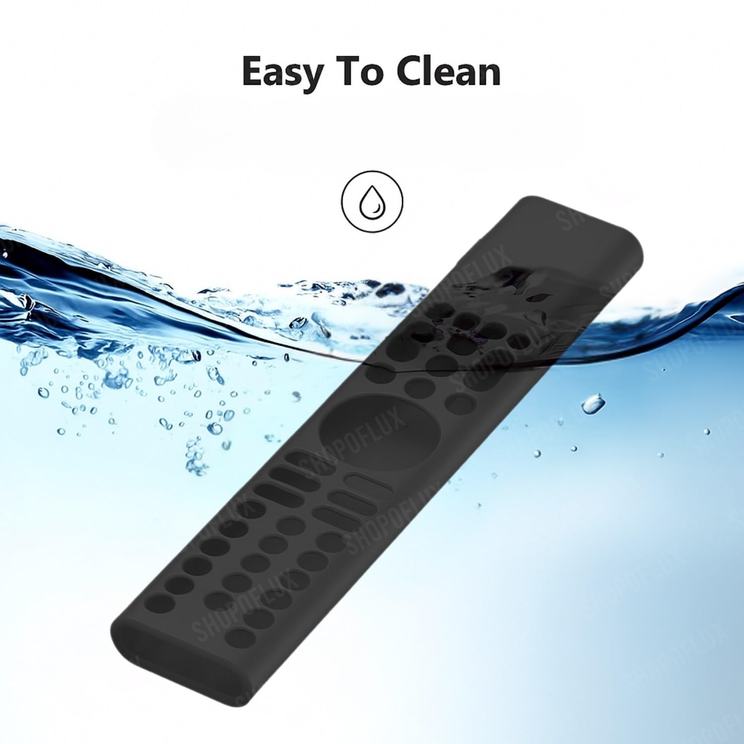 Shopoflux Silicone TV Remote Cover 'Compatible with' Xiaomi Mi Tv FX Series Remote XMRM-21 Protective Case (Black) Shopoflux