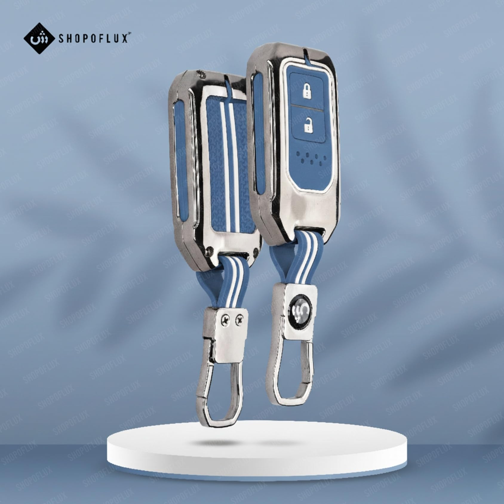 SHOPOFLUX Metal Key Cover Compatible for Honda Elevate | BRV | WRV | CRV | Jazz | City | Amaze 2 Button Smart Key (Copy) Shopoflux