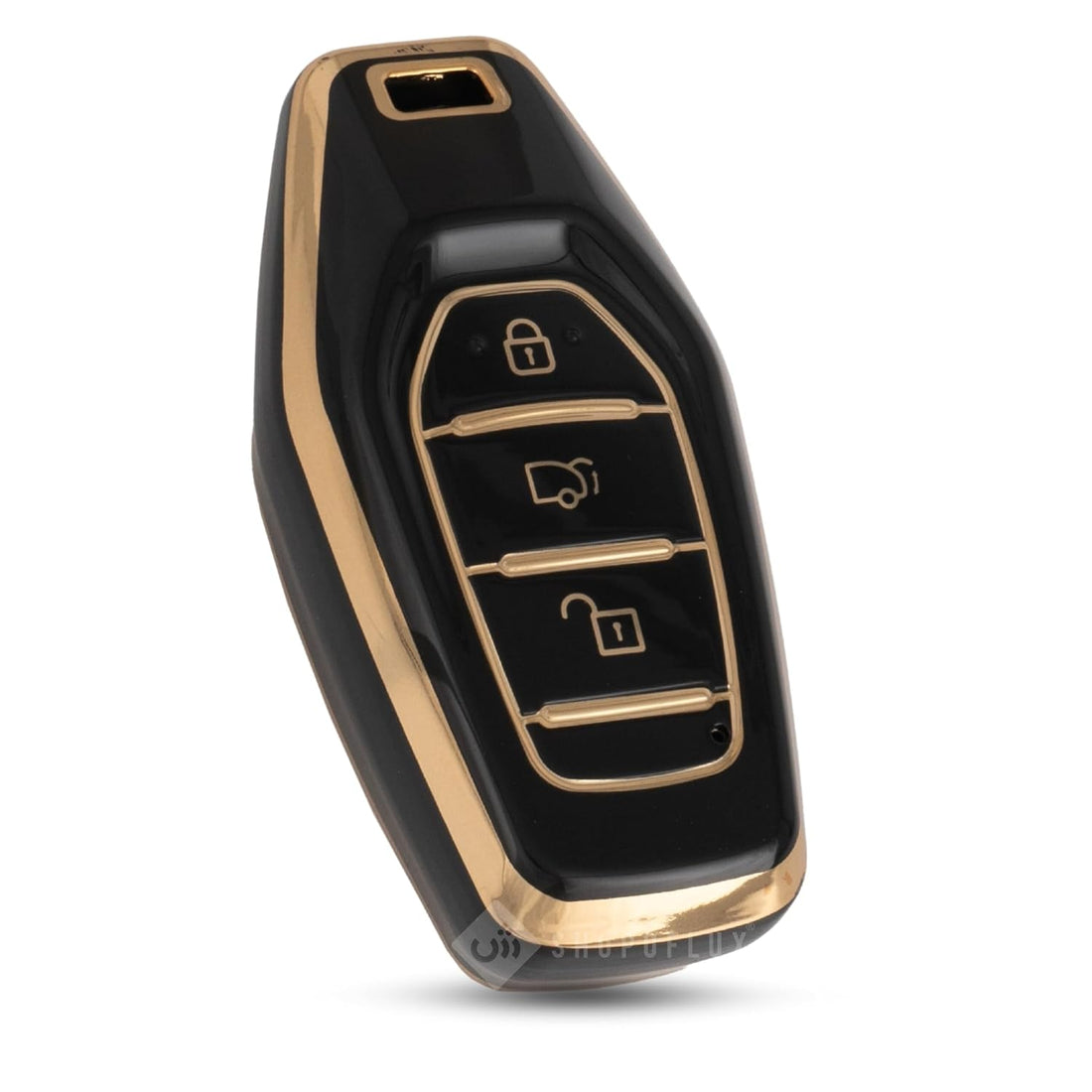 Shopoflux® TPU Key Cover Compatible with Mahindra XUV 500 Smart Key | Accessories Black TPU Pack 1