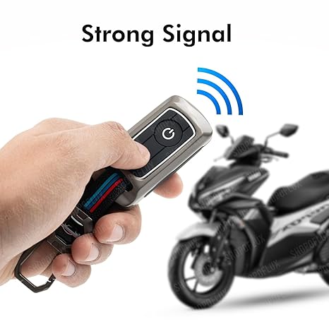 SHOPOFLUX Metal Key Cover Compatible with Yamaha Aerox Black