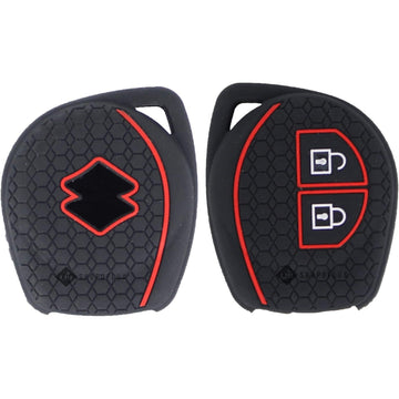 Shopoflux® Silicone Key Cover Compitable with Swift | Wagonr | Celerio | Swift Dzire | Alto | Fronx | Breza | S Presso | Ignis 2 Button Remote Key Black 1