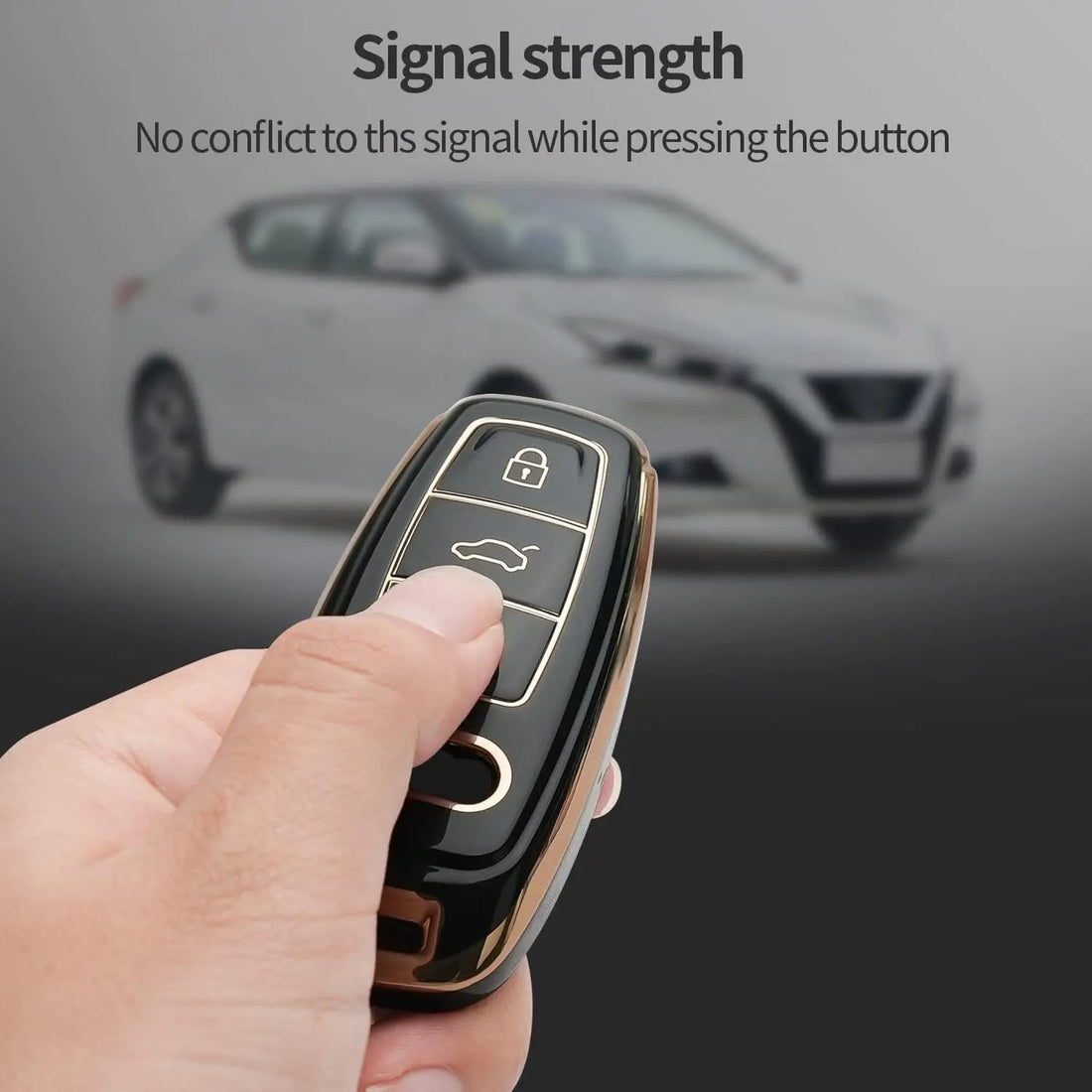 SHOPOFLUX TPU Car Key Cover Compatible for Audi A6 A7 A8 E-Tron Q8 SQ8, A3 Q7 S3 S6 SQ7 RS6 S7 RS7 Smart Key- Black