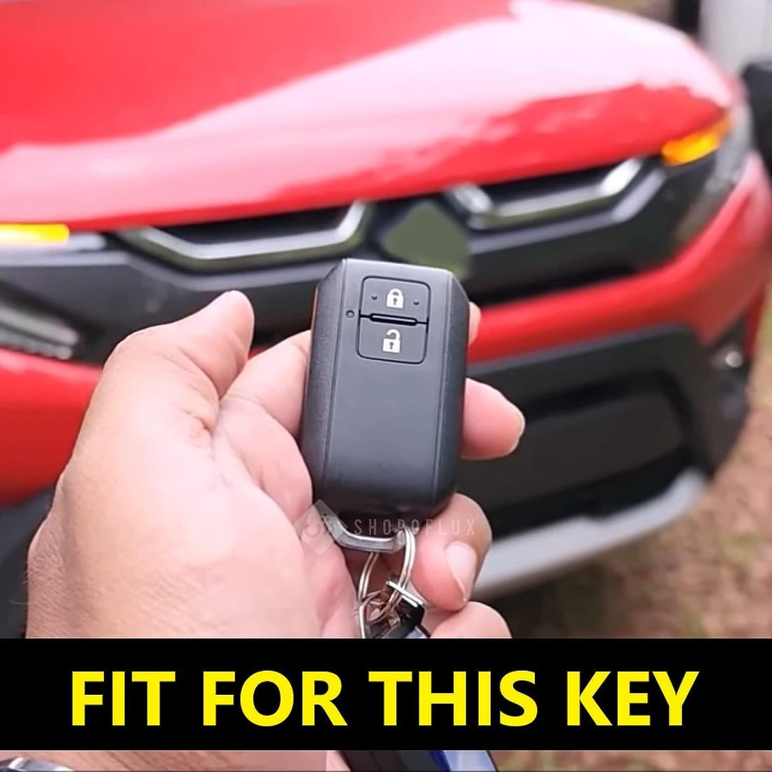 SHOPOFLUX ABS Silicone Key Cover Compatible with Baleno, Grand Vitara, XL6, Swift, Brezza, Celerio, Ignis, Ertiga, Dzire, Fronx, Urban Cruiser, Rumion, Glanza, Hyryder (ABS Silicone Light Gray) Shopoflux