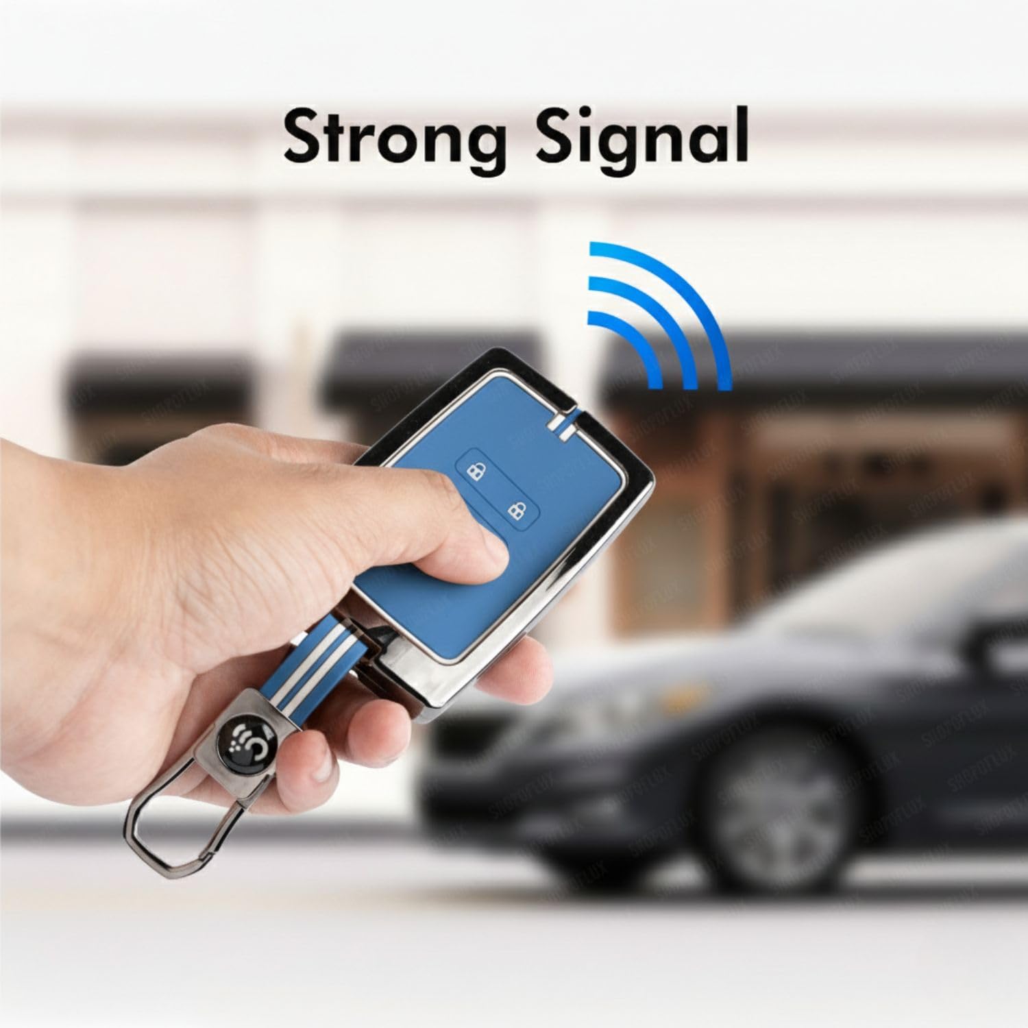 SHOPOFLUX Metal Key Cover Compatible with Renault Triber | Kiger 4 Button Smart Key Shopoflux