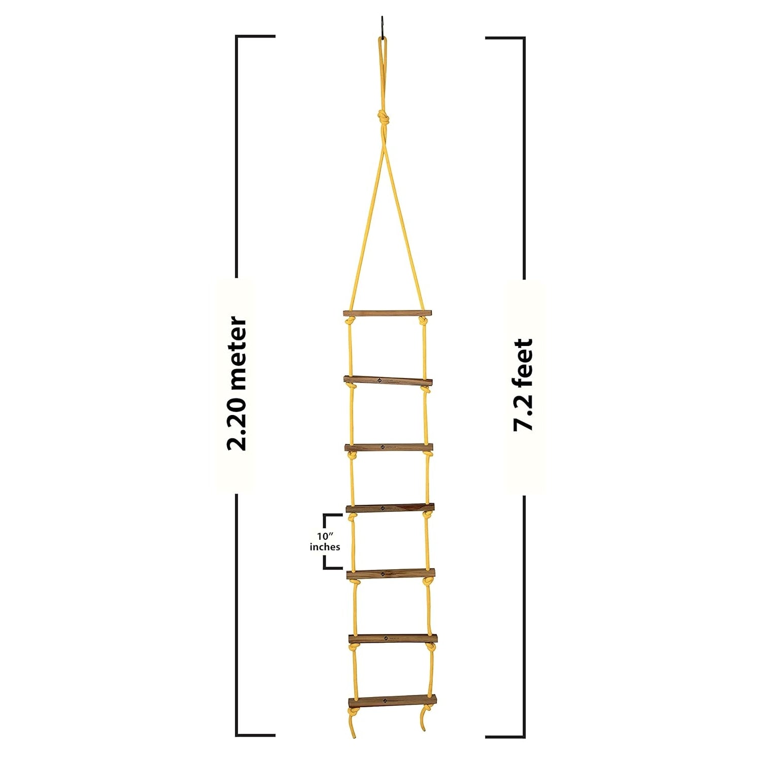 Shopoflux Rope Ladder for Kids | Climbing Ladder for Kids | Wooden Ladder for Kids for Physical Activity | Indoor Outdoor Games for Kids