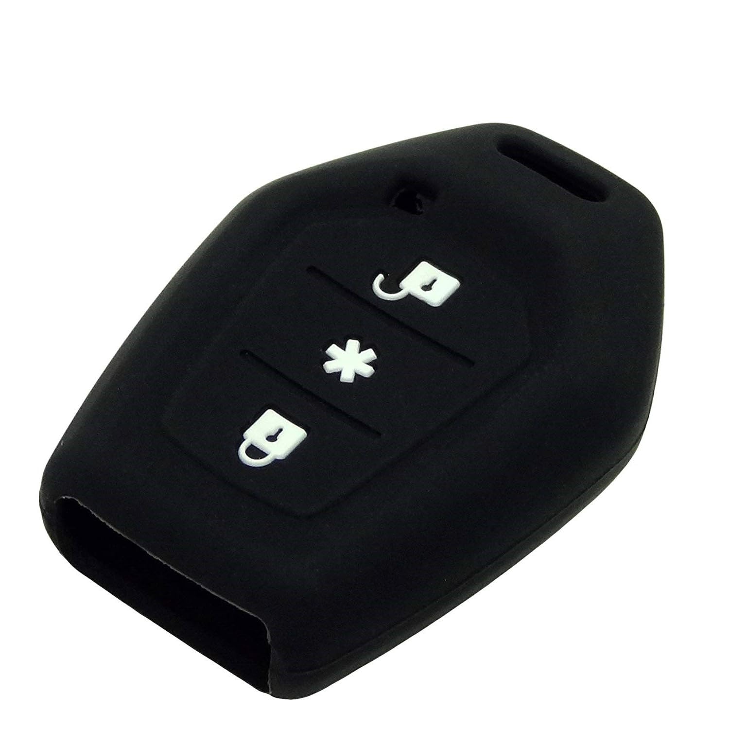 SHOPOFLUX Silicone Car Key Cover Compatible With Mahindra Tuv 300 Remote Key Pack Of 2 ,Black