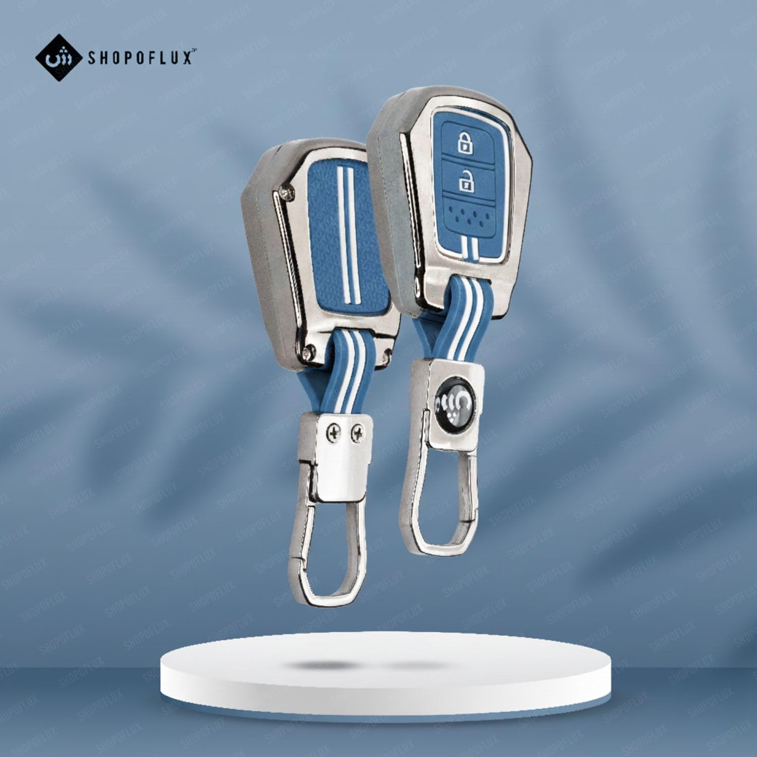 SHOPOFLUX Metal Key Cover Compatible for Honda City | BRV | WRV | CRV | Jazz | Amaze 2 Button Key Shopoflux